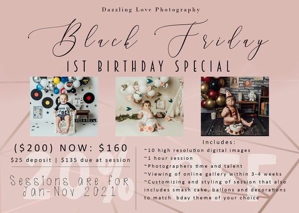 Image of BLACK FRIDAY {1st Birthday Session} 20% OFF