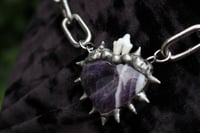 Image 7 of Dead Good fox tooth and amethyst heart statement piece 2