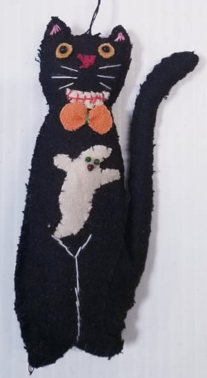 Image of Cat Hand-Felted Ornaments