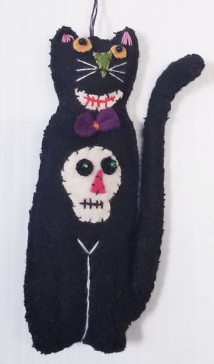 Image of Cat Hand-Felted Ornaments