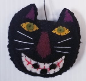 Image of Cat Skull Hand-Felted Head Ornaments