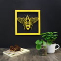 Woodcut Bee Scene