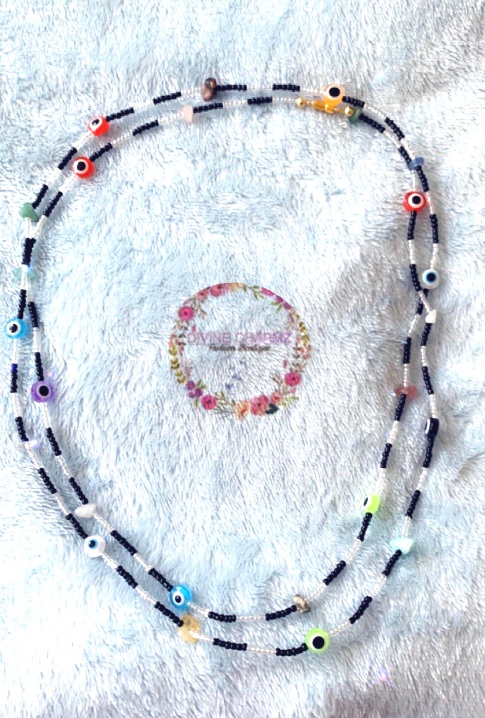 Image of Evil Eye & Crystal Waist Beads