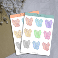 CRYSTALS sticker sheet