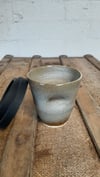 Latte coloured reusable travel cup
