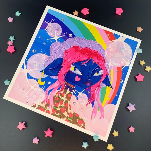 Image of "Strawberry Milk and Bubblegum Clouds" - Open Edition