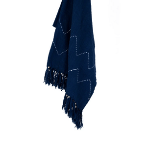 Image of COTTON THROW NOMAD NAVY