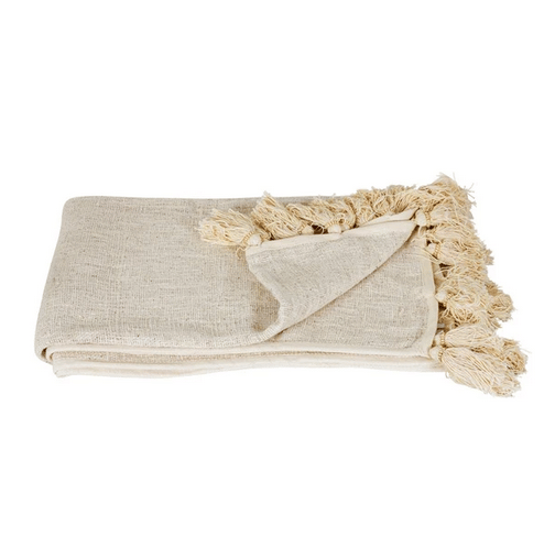 Image of COTTON THROW NATURAL