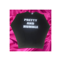 Pretty and Humble Black Puff Crewneck
