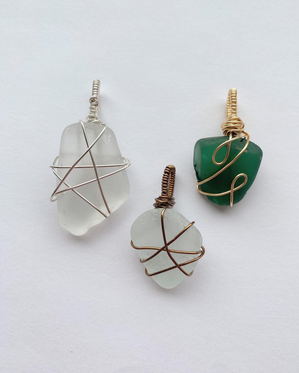 Sea Glass Pendants 