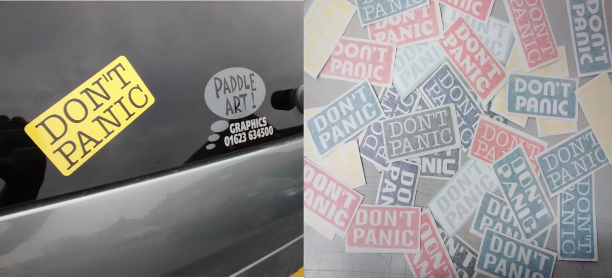 Image of DON'T PANIC sticker decal