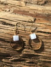 Upcycled Blue Lace Agate & Brass Earrings