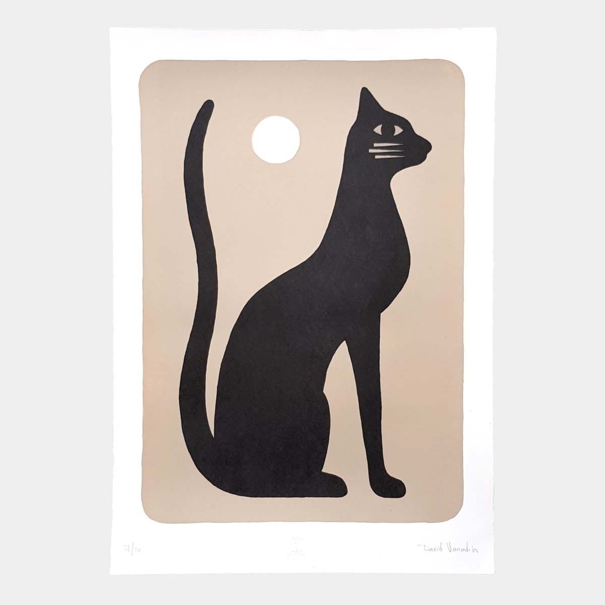 Lithography 37 x 50 cm ‘Chat Noir’ | David Vanadia