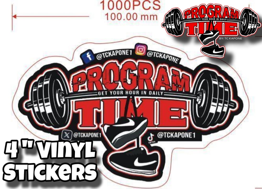 Program Time 4" Vinyl Stickers (qty 2)
