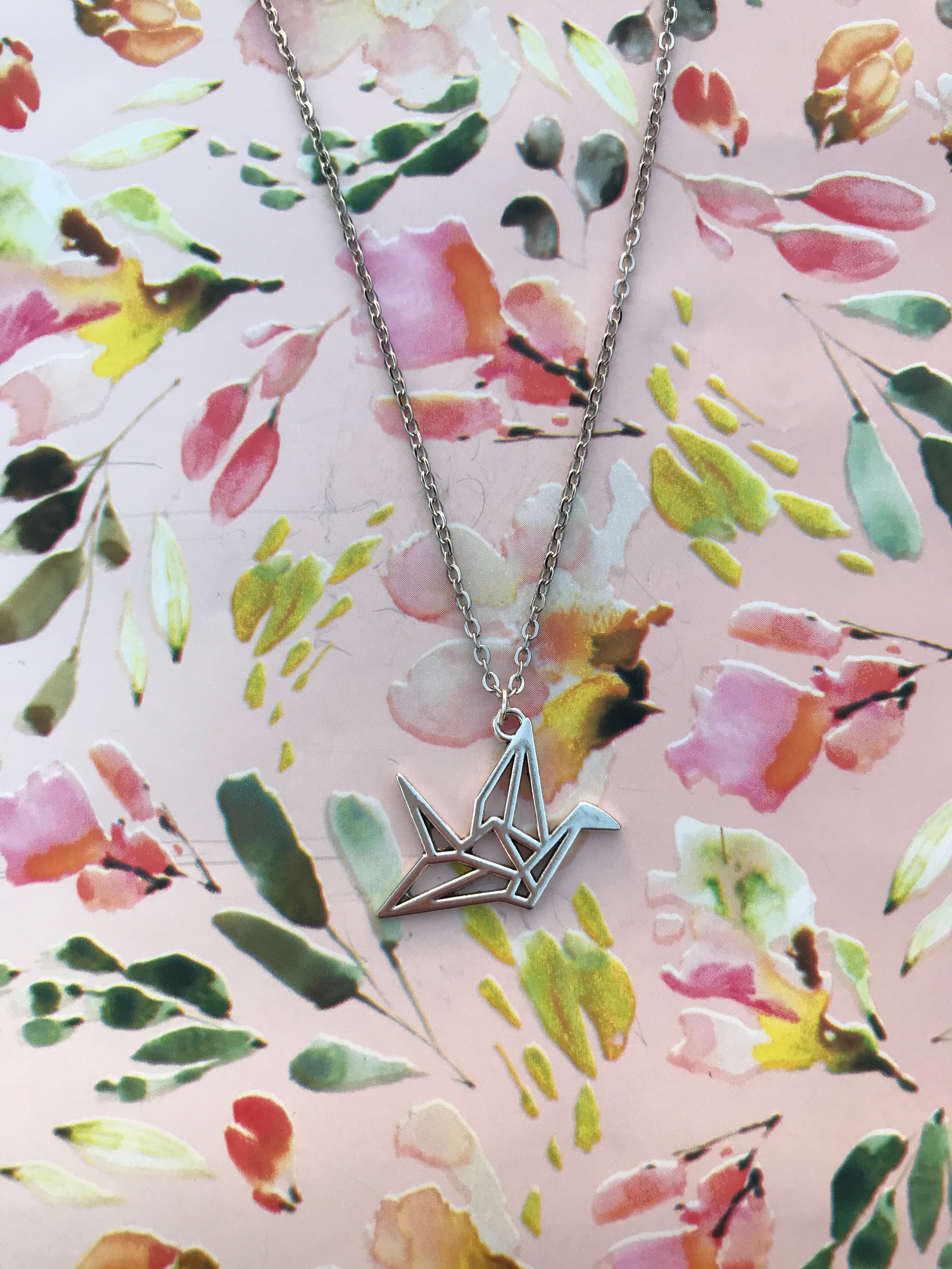 Image of Origami bird necklace