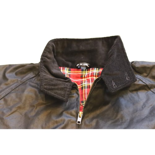 Image of Waxed Harrington - Black & Red Tartan