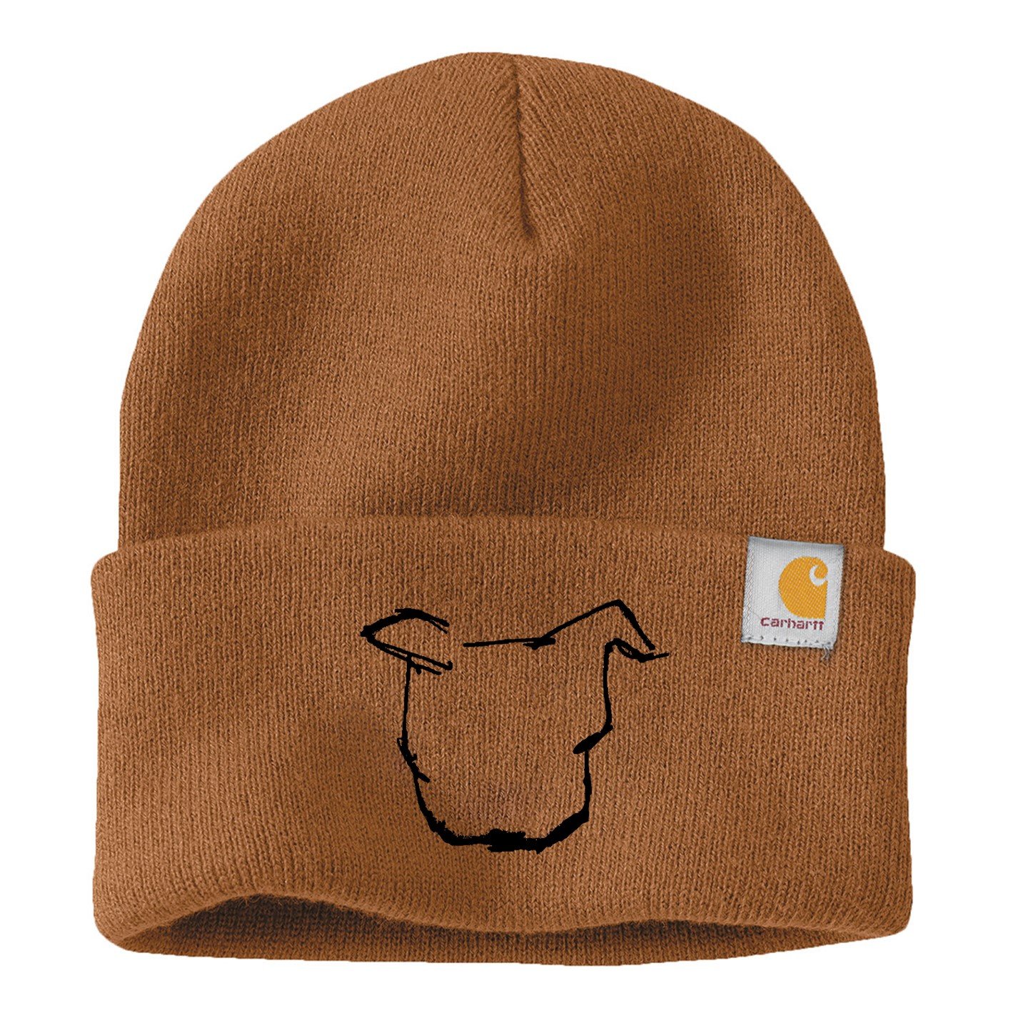 Bark Nation Embroidered Brown Carhartt Beanie Bark Nation   Carhartt Brown  