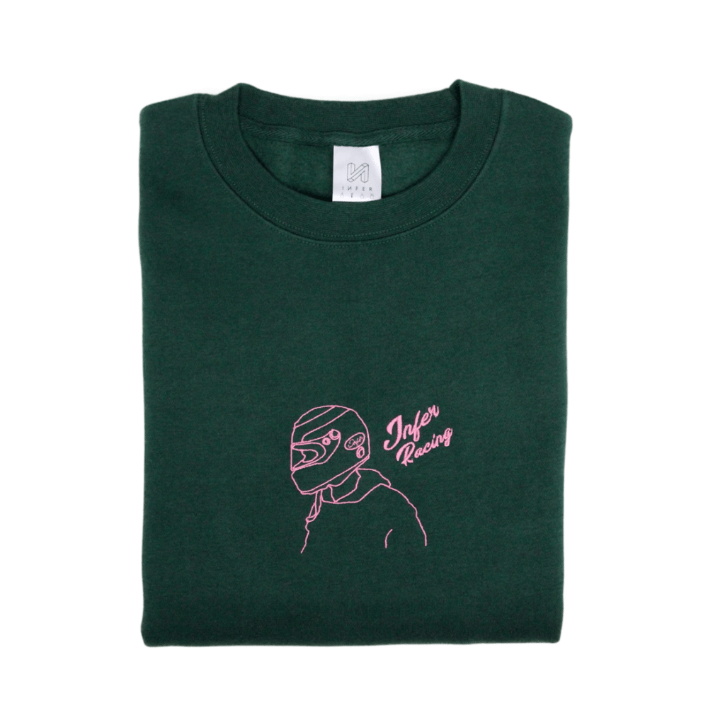 Image of 'INFER Racing' Crewneck Sweatshirt Green