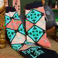 Image 2 of Jade Tile Argyle Socks - Women size