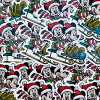 Mickey and Minnie Sleigh Sticker