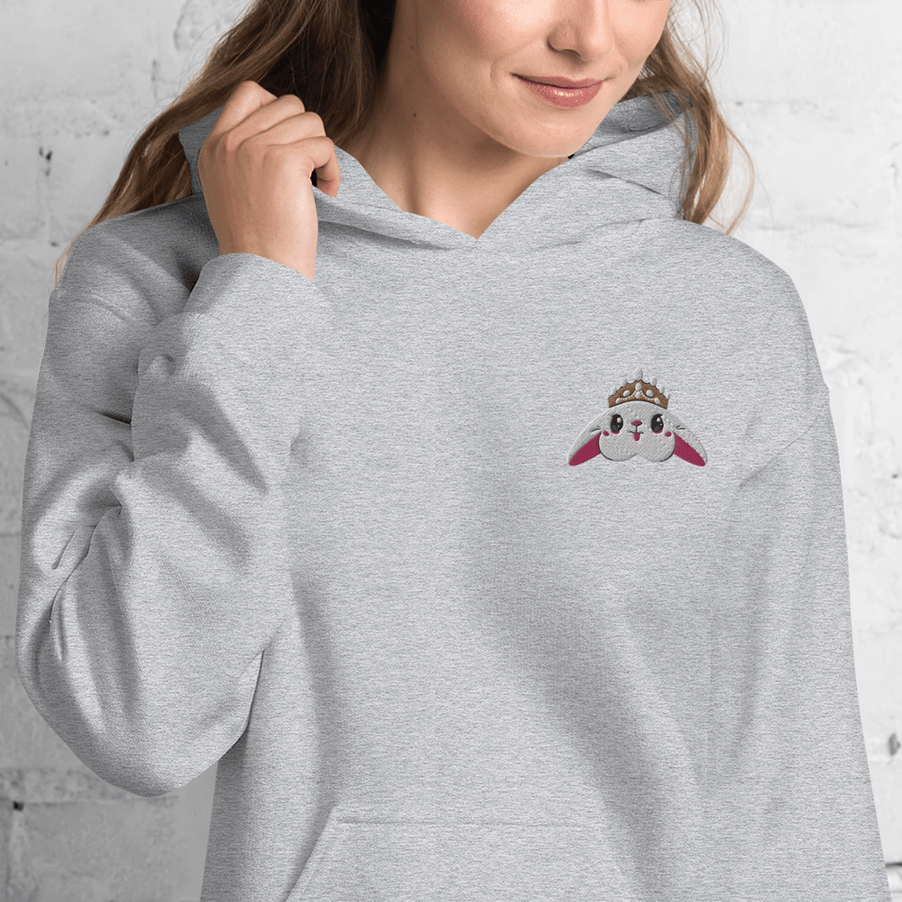 Image of Blanco 'Bunny Crown' Embroidered Hoodie