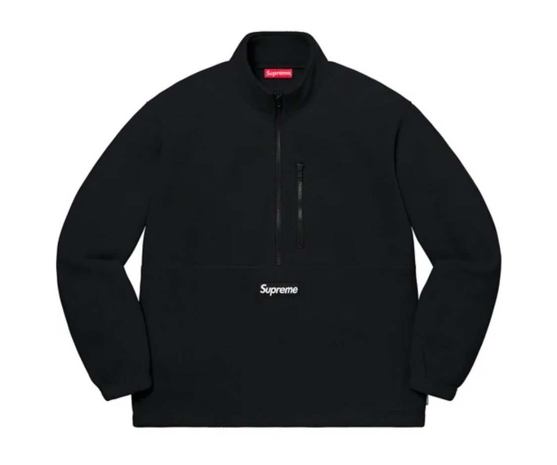 Supreme Polartec Half Zip Pullover Black | Sheffield Rubber