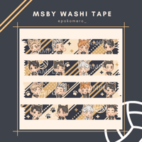 Image 1 of HQ!! MSBY Black Jackals Washi Tape