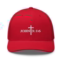Image 4 of John 3:16 Mesh Back Trucker Cap