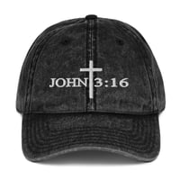 Image 4 of John 3:16 Vintage Cotton Twill Cap