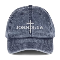 Image 1 of John 3:16 Vintage Cotton Twill Cap