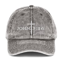 Image 2 of John 3:16 Vintage Cotton Twill Cap