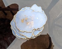 White Gold Leaf Coasters