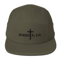 Image 5 of John 3:16 Tiger Camo Five Panel Cap 