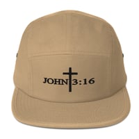Image 2 of John 3:16 Tiger Camo Five Panel Cap 