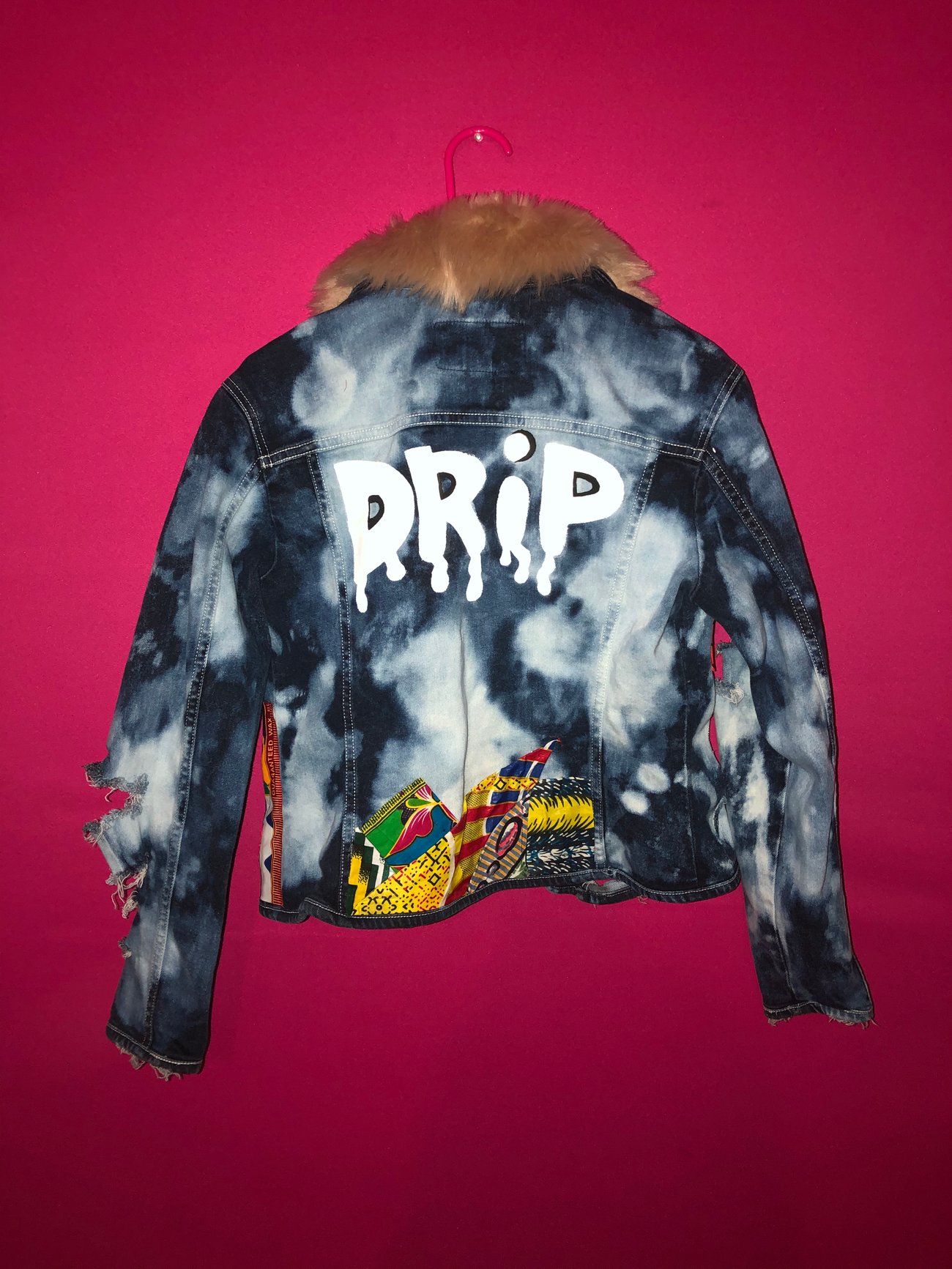 “Drip” Jean Jacket | Pink Chocolate Collection