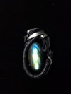 sterling silver labradorite wire wrap pendant