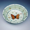 Monarch Butterfly Porcelain Bowl