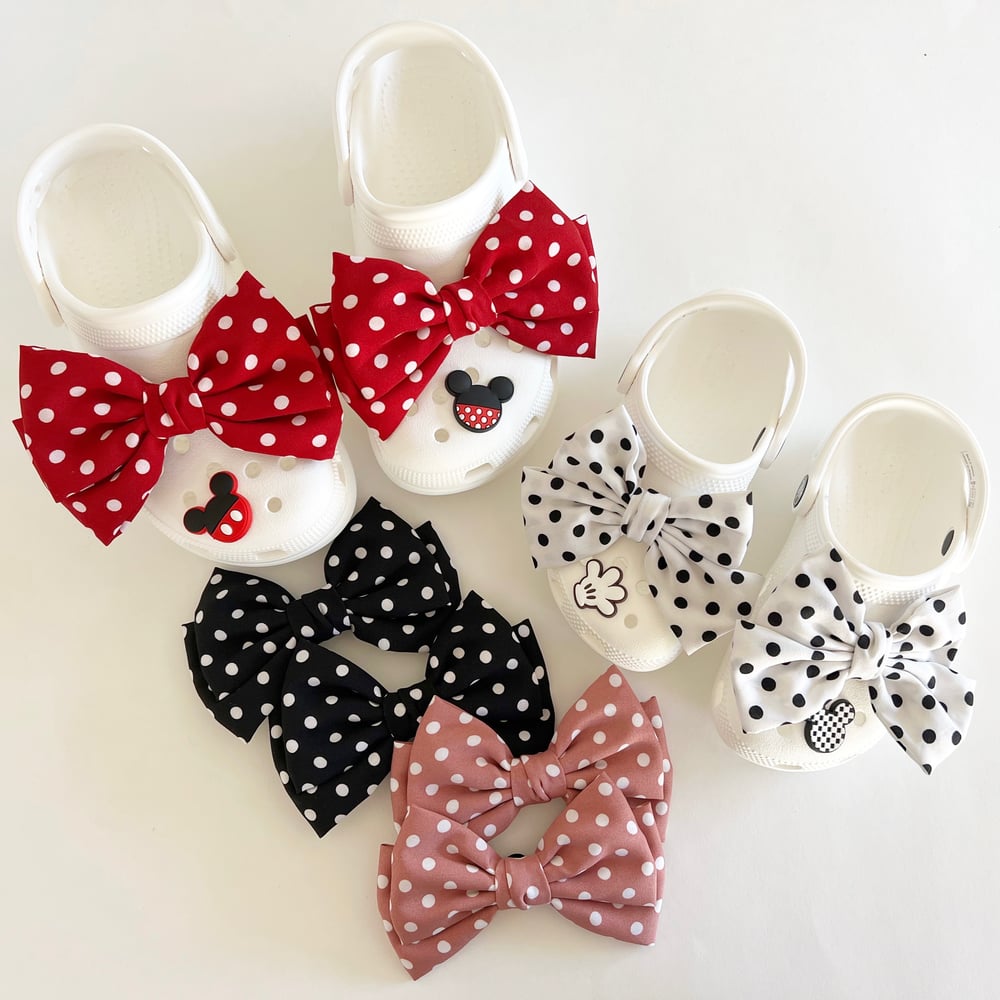 the daydream republic — Minnie Mouse Croc Bows (Large)