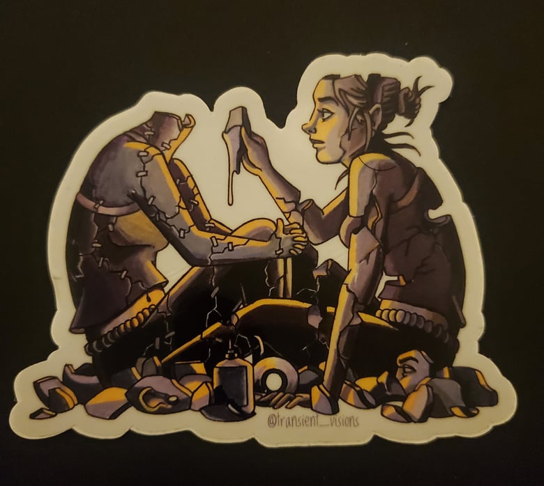Image of "Therapy" 3.5"x4" Die-cut vinyl sticker