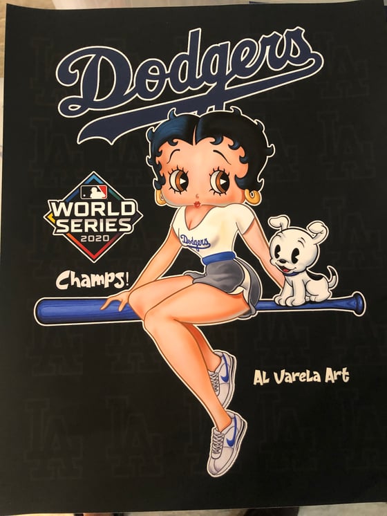 Image of Dodger Betty Boop print 