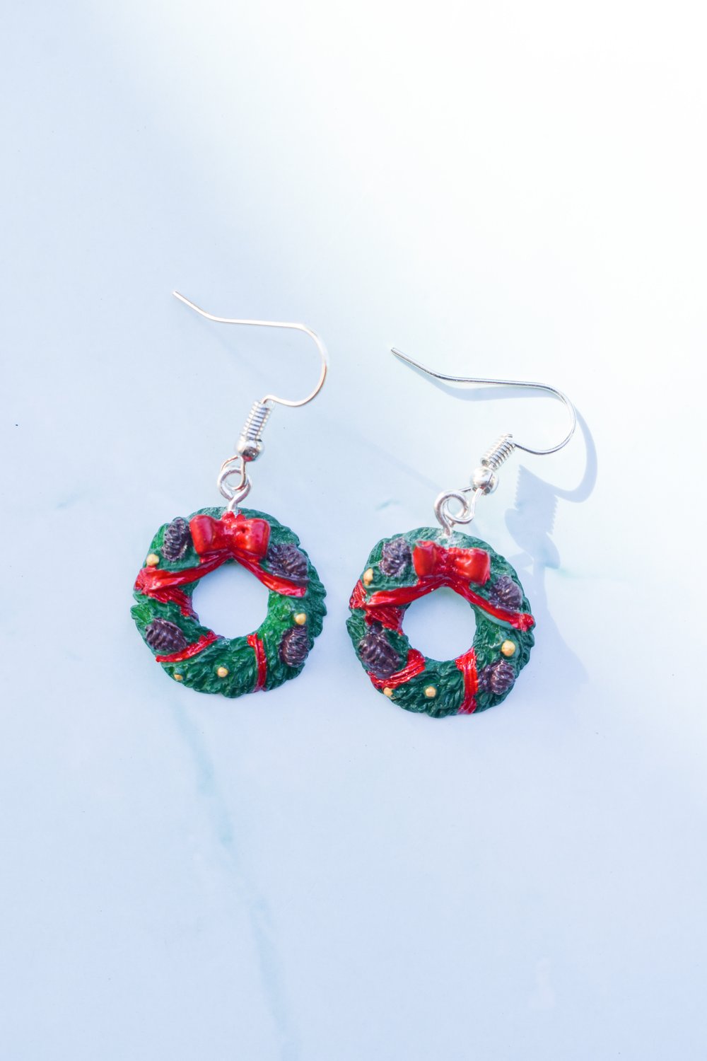 Image of Christmas Wreath Earrings