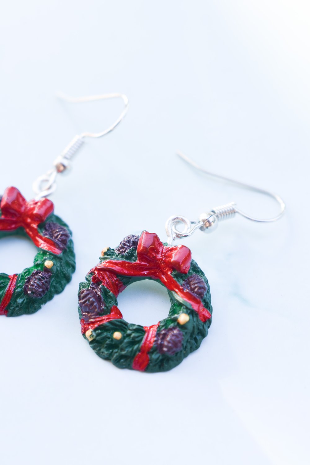 Image of Christmas Wreath Earrings