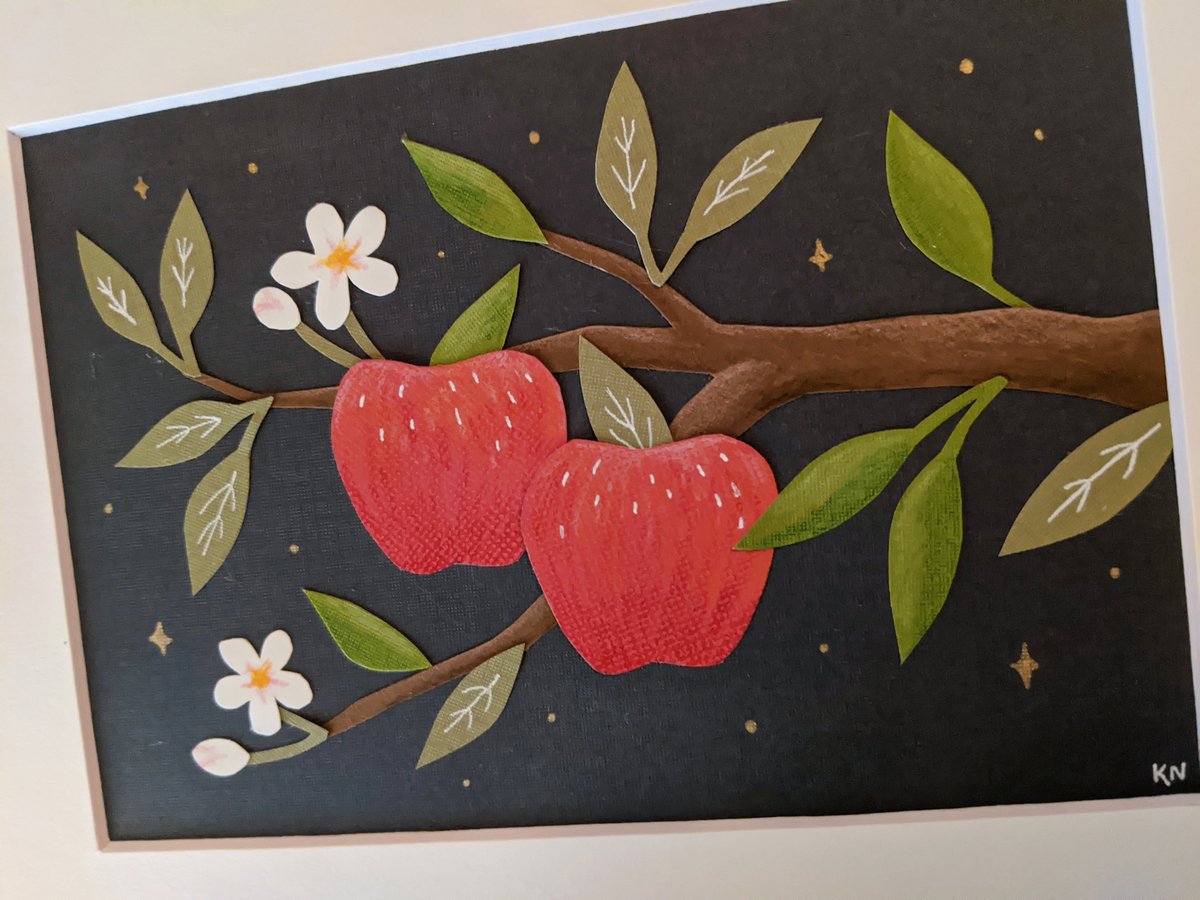 Image of Apple blossom cut paper