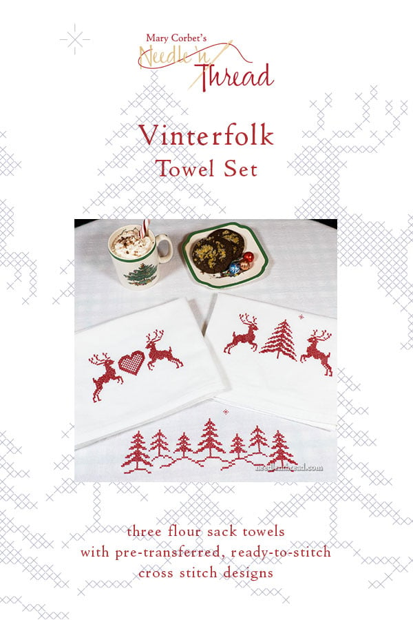 Image of Vinterfolk Ready-to-Stitch Towel Set