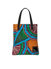 Ankara Print Tote Bag Green- Orange