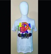 Image 2 of Multicolored Layered Letter White T-Shirt 