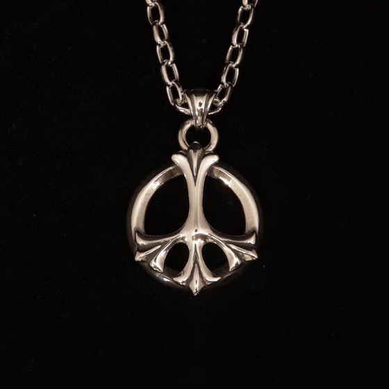 Image of Small "Fleur de Peace" Pendant - Sterling Silver