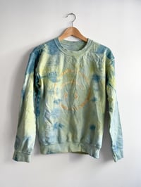 Image 3 of Upside Down Happy Face Sweatshirt / Hand Dyed Multi Colored