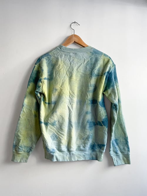 Image of Upside Down Happy Face Sweatshirt / Hand Dyed Multi Colored