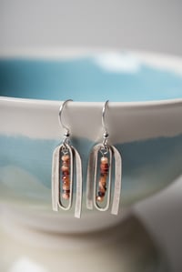 Mystic Carnelian & Agate Framed Earrings